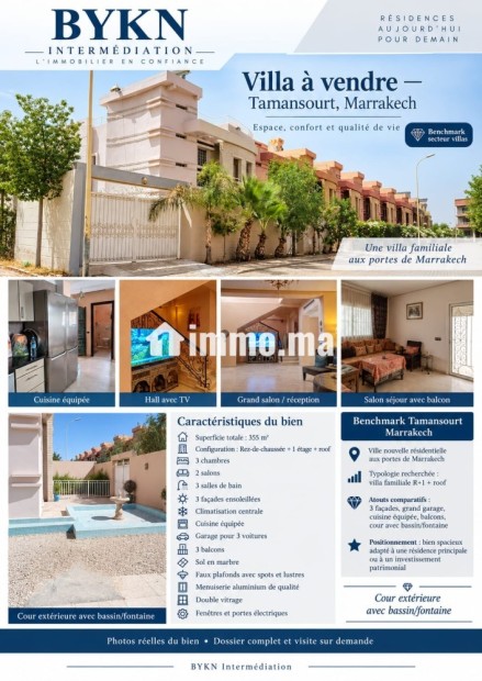 Villa Moderne à vendre à Tamansourt Marrakech 355m2 3 façades ensoleillées - Vente Immobilier - Marrakech - photo 2