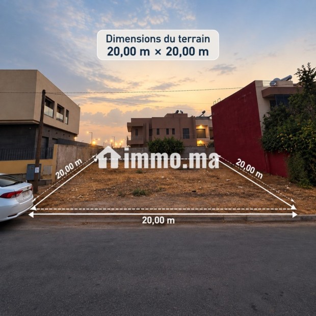 Terrain 399 m² à vendre à Marrakech avec plan autorisé pour villa - Vente Immobilier - Marrakech - photo 1