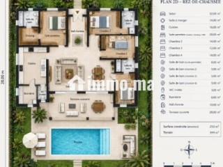 Terrain 399 m² à vendre à Marrakech avec plan autorisé pour villa - Terrain à vendre - Marrakech