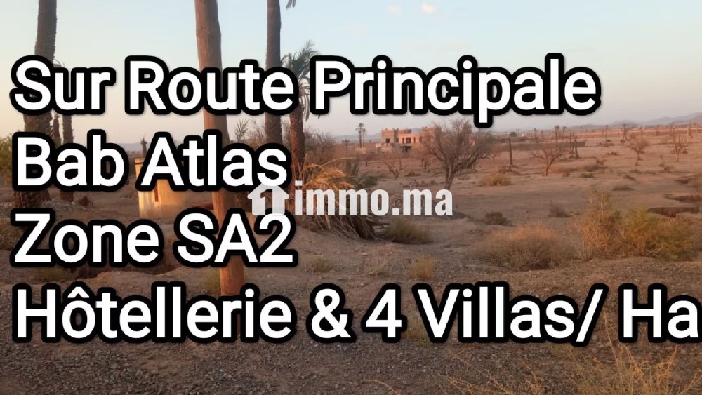 Terrain Titré Constructible À Vendre sur rte Bab Atlas - Vente Immobilier - Marrakech - photo 2