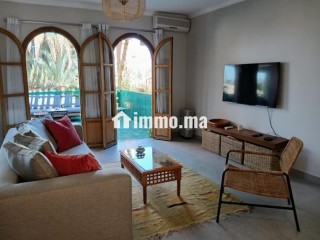 Location d'un appartement à Ennakhil Palmeraie.
Superficie 85 m².
Meublé - Appartement à louer