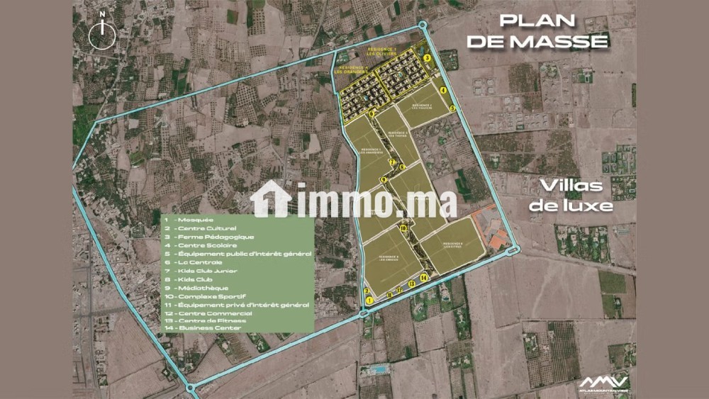 Villa 4 ch vue Atlas dans un resort résidentiel - Vente Immobilier - Marrakech - photo 3