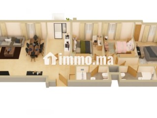 Appartement 3 chambres, 120m2, Sans vis a vis - Appartement à louer - Casablanca