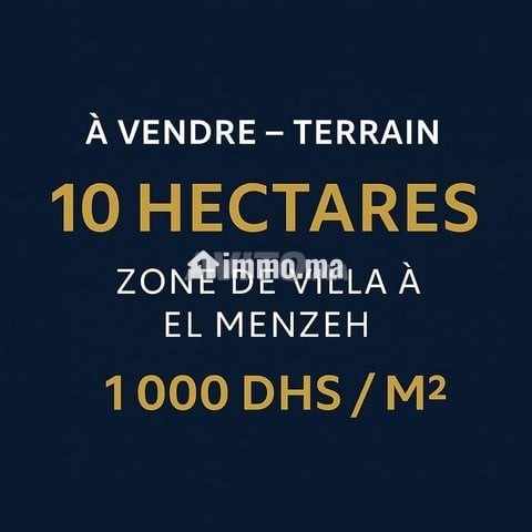 Terrain de 10 Hectares Zone Villas à El Menzeh - Vente Immobilier - Rabat - photo 1