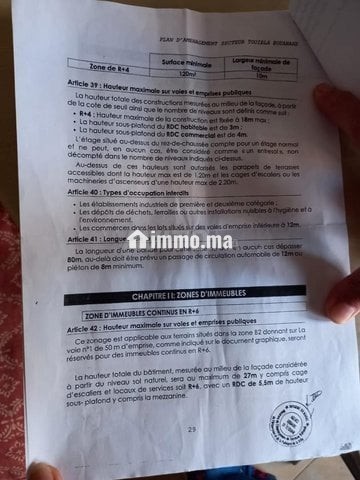 Zone R4 Titre 300 metre Qtie Romana - Vente Immobilier - Tetouan - photo 4