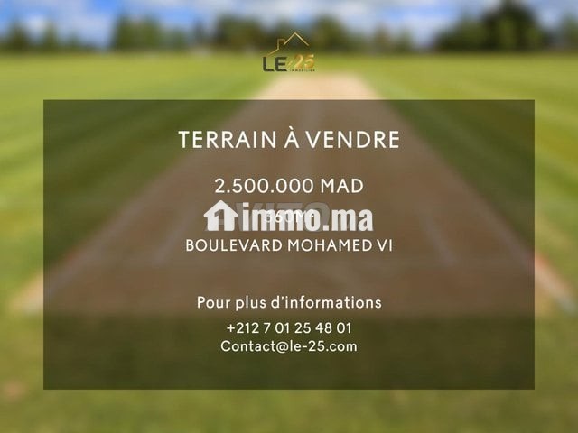 Terrain De 360 M² À Vendre – Bd Mohammed VI - Vente Immobilier - Marrakech - photo 1