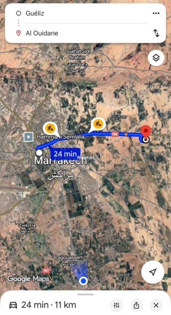 Terrain loti d’Exception à Marrakech avec Vna – Zahrat Nakhil, devant Maison Semia Bmw – 6000 m² - Vente Immobilier - Marrakech - photo 3